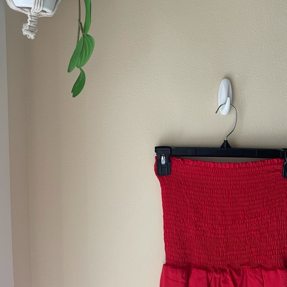 Nordstrom Red Strapless Smock Romper - Picture 5 of 12